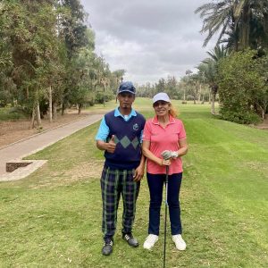 Lisa col Caddy Golf Royal Marrakech