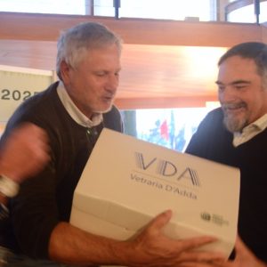 Pierangelo Falgari con Francesco Fazzini Premio Vetraria D'Adda